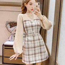 가바바 여성 미니원피스 귀여움뿜뿜 벌룬소매 원피스 G42113