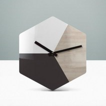 아트박스/리플렉스 리플렉스 모던우드 헥사곤 무소음벽시계 HEX43A, 타입 D