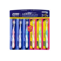 2080 소프트 터치 칫솔 (3+3)입, 1세트