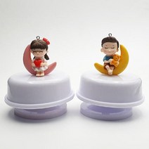 크리스마스 수동 오르골 회전 달빛 소년 소녀 소품 선물, 달빛 소녀