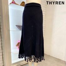 티렌 밑단 수술 니트 스커트 T194PWK981