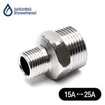 369Living 스테인레스 변환니플 15A-25A 수도 배관 부속품, 1개