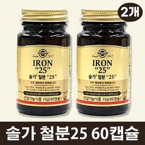 솔가 철분25 60캡슐X2병 임산부 철분제, 1개