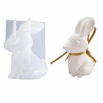 3D 토끼 수지 몰드 부활절 에폭시 실리콘 초콜릿 몰드 레진 주조 수제 양초 수지 비누 공예 DIY 용 [관부가세 포함] 706693