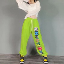 간지나는댄스걸 조거팬츠 방송댄스복유럽 미국 힙합 스포츠 바지 여성 여름 가을 얇은 문자 빔 남성 재즈