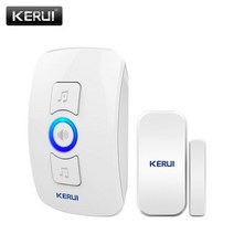 차임벨 무선초인종 도어 차인 챠임 벨 KERUI M525 32 곡 옵션 500ft 도어 차임 홈 보안 웰컴 무선 초인종, 01 1receiver 1sensor_01 EU 플러그