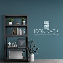 아이언랙 [ 가로600x세로400x높이1200x3단 ] 무볼트 철제 경량랙, 네츄럴