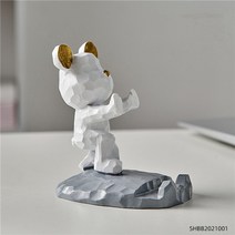핸드폰 거치대 바탕 화면 귀여운 장식품, 흰색 1