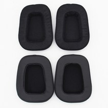 국내배송 로지텍 G633 G933 G933S 이어패드 이어 쿠션 커버 패드 가죽 헤드폰 헤드셋 교체 스펀지 교체용 호환 캡, 가죽 이어패드 1쌍(:2개)