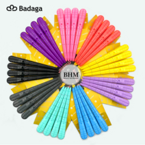 Badaga 바다가 핀셋 악어핀셋 헤어핀 퍼펙트 헤어클립 4개 커트 미용 머리핀, 오로라 화이트