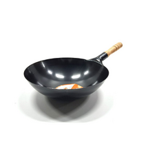 무쇠웍 중화 중식 중국 웍 중국집팬 환진 북경팬 45cm, 나무 손잡이