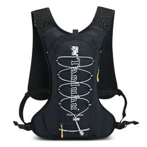 마라톤 런닝 가방 아웃도어 백팩 트레일 조깅 러닝, 상세 페이지 참고, 블랙 + 250ml 물병 2개 + 워터백
