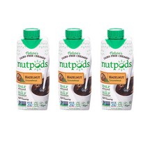 넛파즈 네이처스 데어리-프리 크리머 헤이즐넛 언스위튼드 글루텐 프리 비건, 330ml, 3개