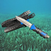 잠수 다이빙 나이프 발목 스쿠버 수중칼 블루