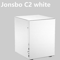 본체 케이스 호환 PC 빅타워 컴퓨터 Jonsbo C2 핑크 알루미늄 미니 ITX MATX USB3.0 게임 소형 섀시 C2S 블랙 HTPC 지원 3.5 'HDD, White
