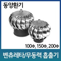 무동력흡출기100mm 닥트 벤츄레이터 회전식 벤츄레이타 가스배출기