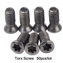 콜릿 척 볼트 탭 밸브 50 개/몫 M1.8 M2 M2.5 M3 M4 M5 M6 torx 나사 카바이드 선반 인서트 CNC 공구 액세, 14 M4 x 8
