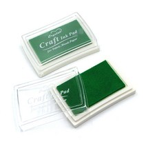 비비드한 그린 컬러 스탬프잉크 7.5X5CM 매표인주 도장밥 도장패드