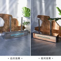led 간판 아크릴 돌출간판 카페 미니 소형 제작 미용실 골판지 예쁜, 80 20 0CM, 게양(따뜻한 빛)