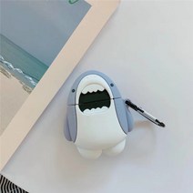 에어팟1세대/2세대 케이스 + 철가루스티커(2개) - 상어