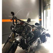 할리데이비슨 소프테일 튜닝 파츠 두께 4.5MM 윈드실드 스크린, 추가상품클립블랙, 1개