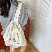 핑크비올라 / 캔버스 복조리 셔링 백팩 면 크로스백 에코 가방