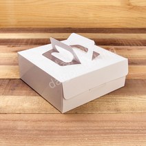 달곰베이킹 타르트상자 손잡이화이트 50개(사이즈선택), 50개, 1호