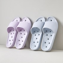 [JAJU/자주] 린넨 욕실화 커플SET(블루+라벤더), 2P(블루+라벤더)