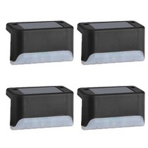 태양 갑판 조명 단계 울타리 난간 및 계단에 대 한 야외 방수 램프, 04 Black 4PCS_02 Changeable