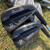 남자 여자 드라이버 새로운 골프 아이언 블랙 로마로 발리스타 501 세트(4 5 6 7 8 9 p) 뻣뻣한 스틸 샤프트 골프 클럽 포함, 은색 머리