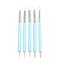 [조각칼] 5pcs 부드러운 도자기 점토 도구 실리콘 스테인레스 스틸 두 도예/도자기칼, 5개, 협동사