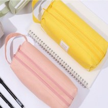 천필통 투지퍼 고등학생 중학생 대학생 2단 대용량 필통 10대 생일선물, 상세페이지 참조, 진회색