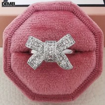 DFMEI 리본 큐빅 반지 다이아몬드 반지