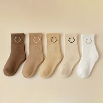 스마일 초등학생 기모 양말 세트 어린이 겨울 털양말