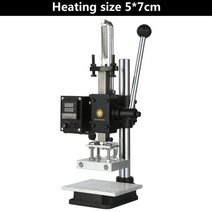 열전사 프레스 기계 고압 열판 의류 각인기 프린터 가죽 엠보싱 티셔츠 금박 로고 라벨링 인쇄기, 크기 5X7cm