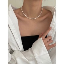 실버 은 담수진주 진주목걸이