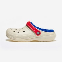 국내매장용 크록스 CROCS 클래식 라인드 클로그 CLASSIC LINED CLOG 203591 아이보리 BONE/MULTI 가을/겨울