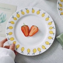 과일 싸고 예쁜 쓰임 주방 레트로 그릇 집꾸미기 방꾸미기, 레몬 플랫