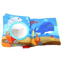 바다동물 치발기 안전거울 헝겊책 놀이책 선물 book 신생아 영유아 바스락