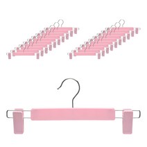 아워리빙 파스텔 논슬립 회전형 치마 바지걸이 20p, 핑크, 20개