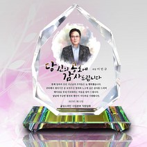 고급 인물화 크리스탈 감사패, SA낙엽
