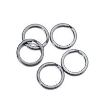 비즈 공예 재료 열쇠 고리 10 개/묶음 25mm 28mm 30mm 분할 링 Diy 쥬얼리 만들기 도매, [02] 28mm x 10pcs, [07] Gun Black