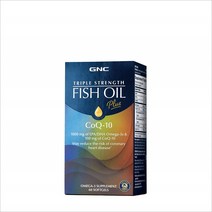 GNC 트리플 피쉬오일 오메가3 코큐텐 60ct Triple Strength Fish Oil Plus CoQ-10 60 Softgels, 1개, 60정