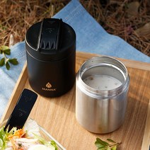 마나 노메드 푸드자 죽통 보온도시락 500ml, 실버