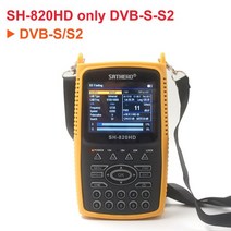 위성 TV 수신기 sathero sh-820hd 3.5 인치 tft lcd 화면 dvb-s2 앰프 dvb-t2 콤보 디지털 신호 파인더 지원 cc h.265 8psk, sh-820hd 전용 dvbs2, 미국 플러그