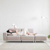 이노센트 다운 아쿠아텍스 3인용소파 와이드스툴 i102174, 그레이
