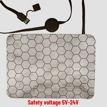 난방패드 온열매트 Graphene-조끼 재킷 허리 무릎 워머 난방 패드 USB 히터 의류 전기 시트, 03 1pc with USB-switch