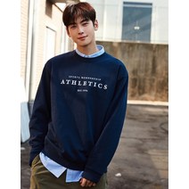 지오다노 NEW 차은우 프렌치 테리 프린트 스웻셔츠 023511 4칼라