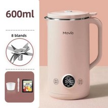 이유식 두유 기계 가정용 두유기 죽 제조기 600 전기 과즙 믹서기 믹서 메이커 쌀 페이스트 깨진 푸드 프로세서 필터 220, 600ml pink_EU | 220-240V, 600ml Pink+AU