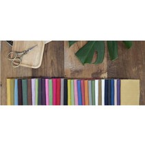 프랑스자수원단/17수 자연염색 워싱 무명 린넨 프랑스자수 원단(46color), 2.아이보리